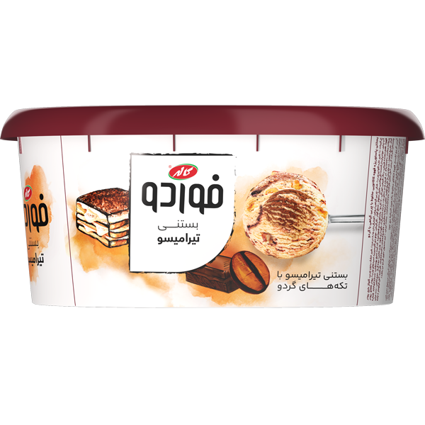 بستنی تیرامیسو با تیکه های گردو 1لیتری فوردو کاله