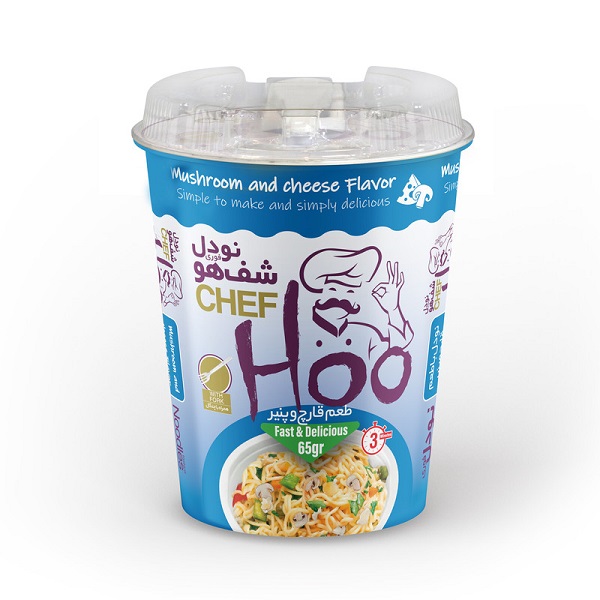 نودل لیوانی قارچ و پنیر 65گرمی شف هو