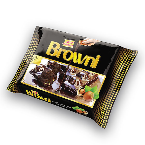 کیک براونی فندقی با ساشه آشنا