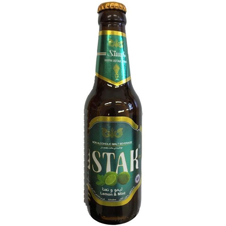 ماءالشعیر لیمونعناء شیشه ای 330سی سی ایستک