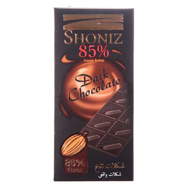 شکلات تخته ای تلخ 100گرمی شونیز
