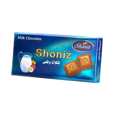 شکلات تخته ای شیری 100گرمی شونیز