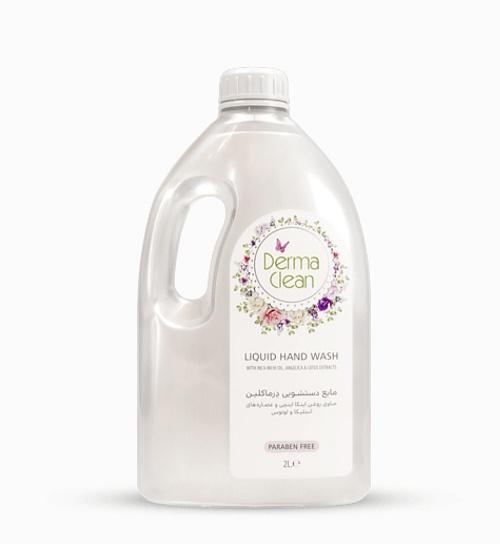 مایع دستشویی صدفی سفید حاوی عصاره آنجلیکا و لوتوس 2 لیتری درماکلین