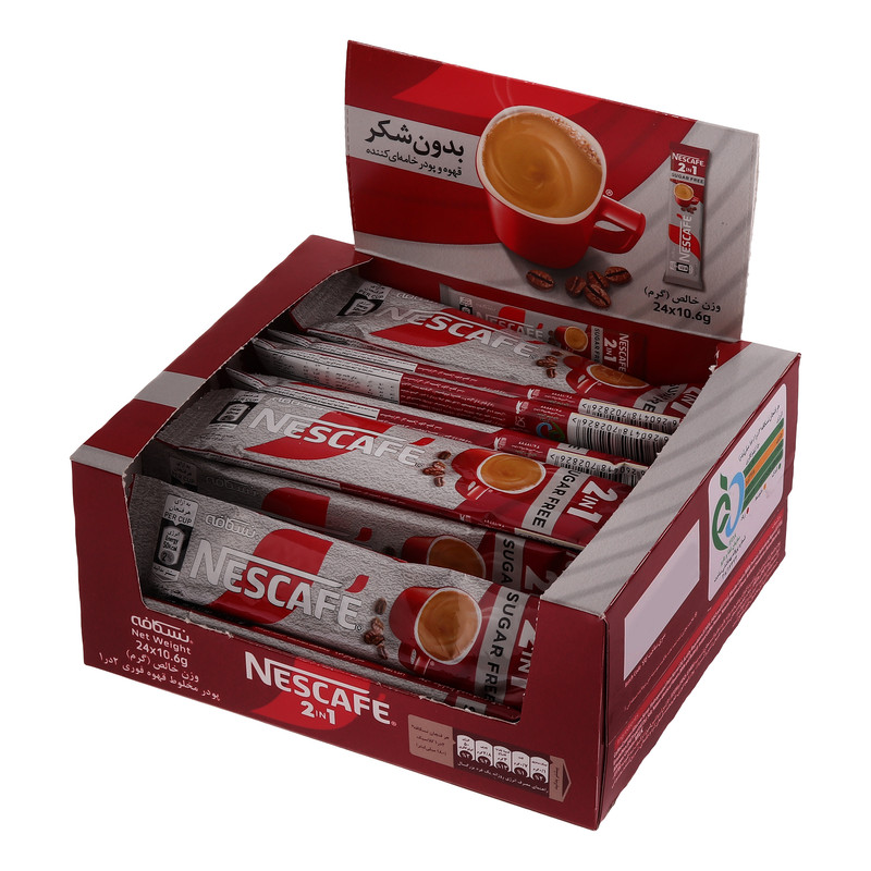 پودر مخلوط قهوه فوری 2 در1 بسته 24 عددی نسکافه