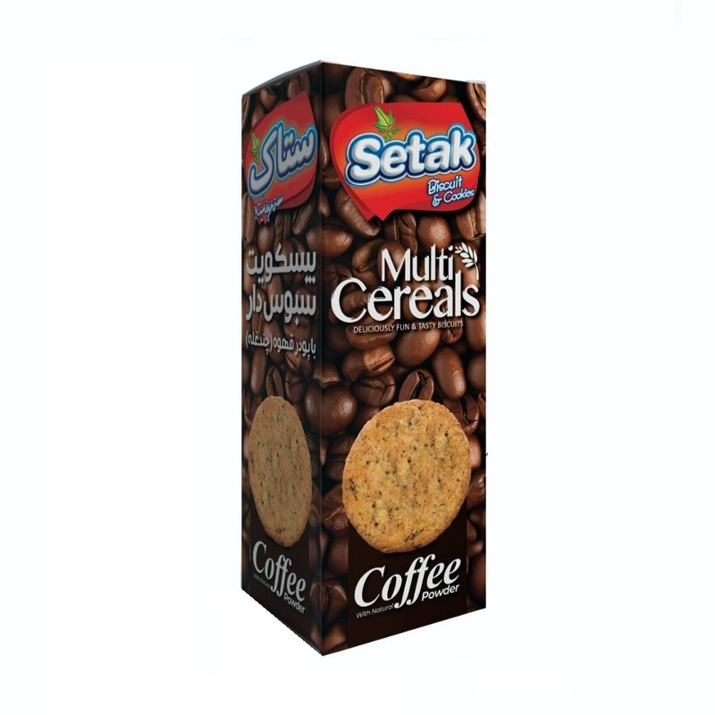 بیسکوئیت مولتی پلاس سبوس دار چند غله قهوه 300 گرمی ستاک