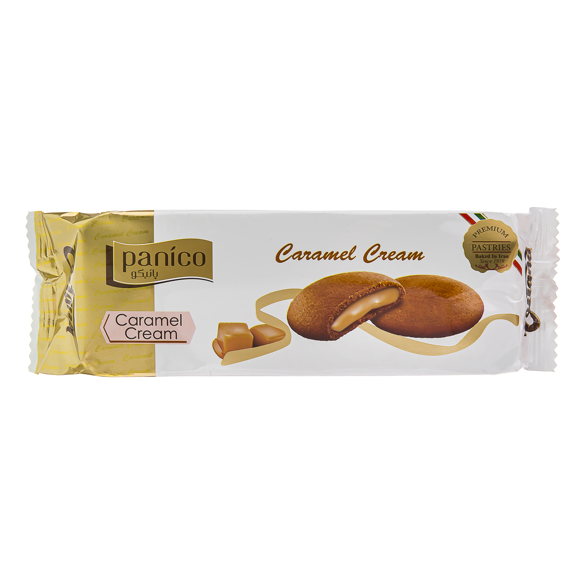 بیسکوییت کاکائویی با مغز کرم کاراملی 125گرمی ویتانا