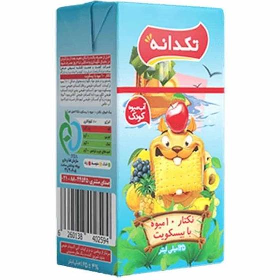 آبمیوه ده میوه کودک 125سی سی تکدانه