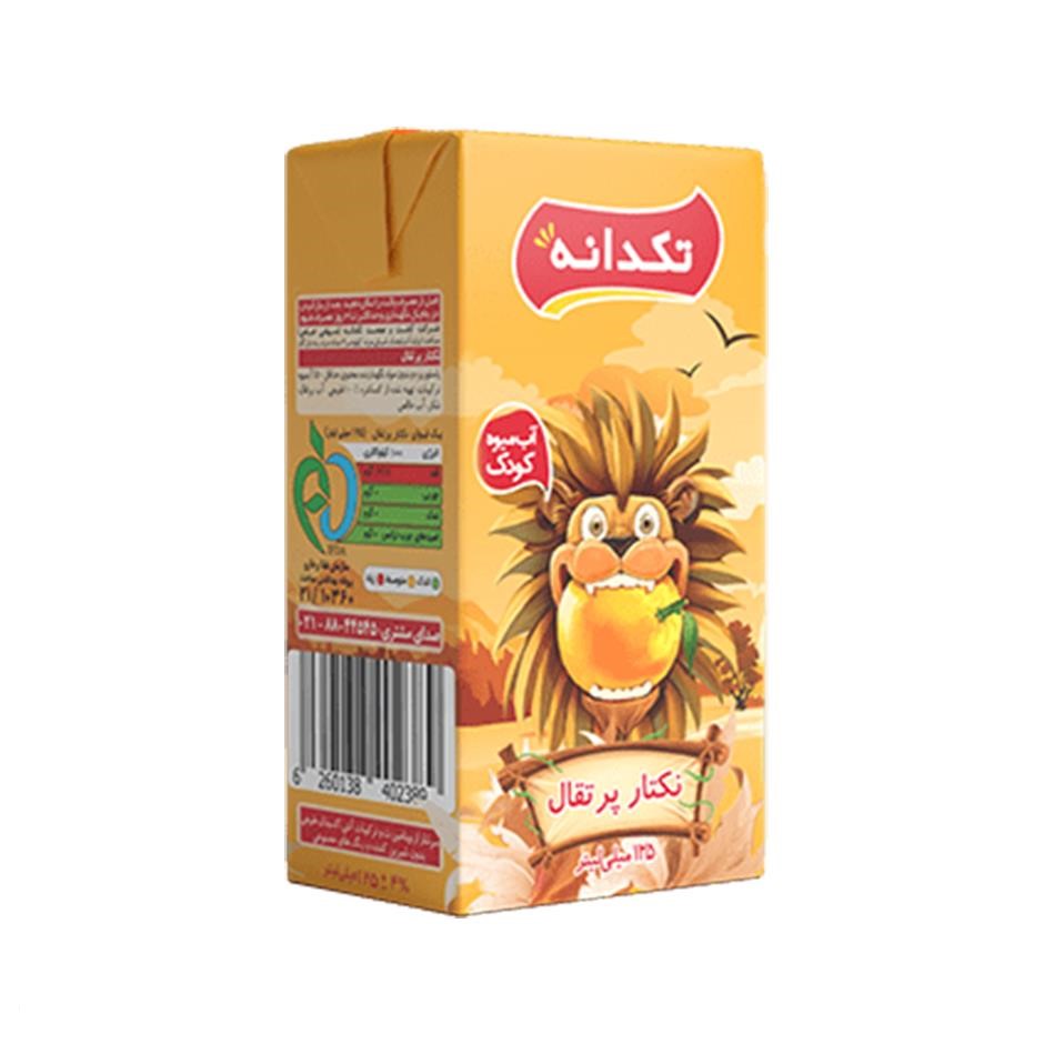 آبمیوه پرتقال کودک 125سی سی تکدانه