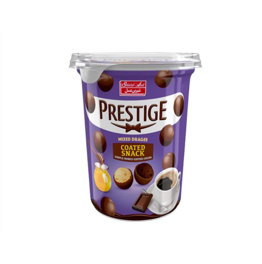 دراژه شکلاتی با مغزی حجیم شده غلات 150 گرمی پرستیژ