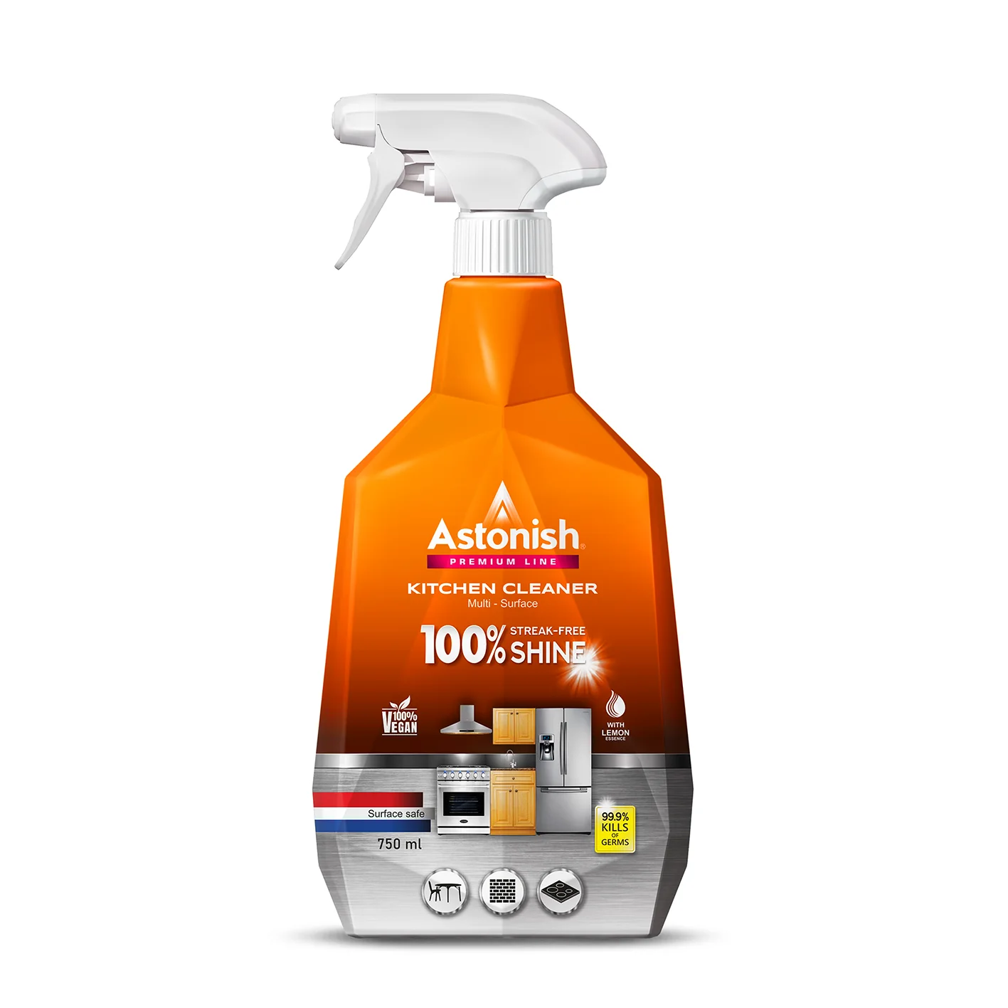 اسپری پاک کننده چند منظوره سطوح آشپزخانه 750 میلی لیتر آستونیش