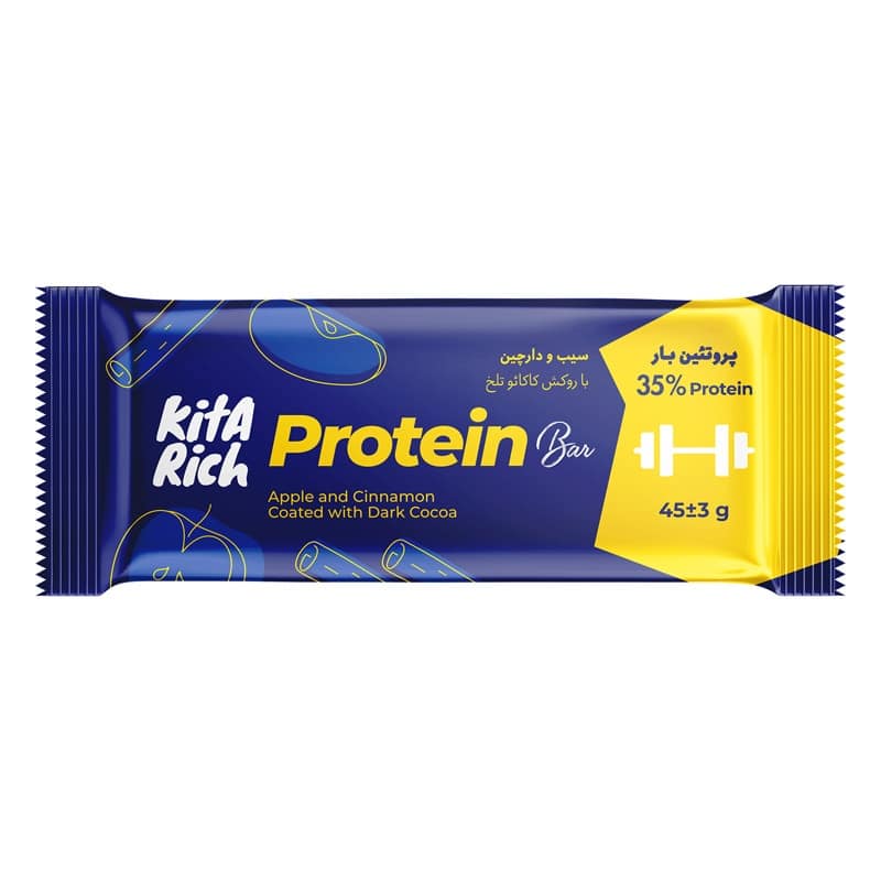 پروتئین بار سیب و دارچین 45گرمی کیتاریچ