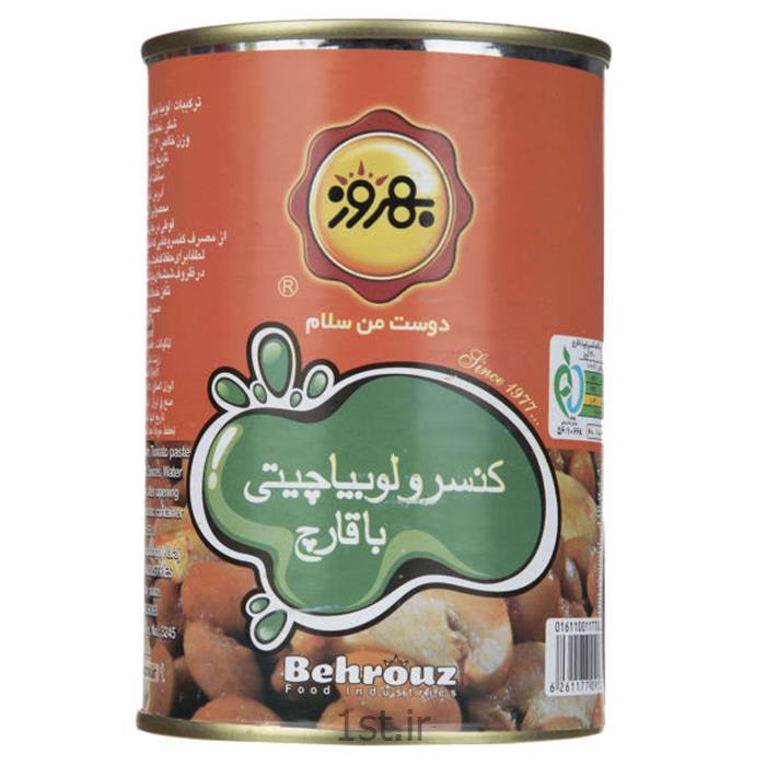 کنسرو لوبیا و قارچ 380گرمی بهروز