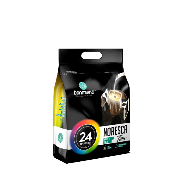 قهوه نورسکا تایم ترکیبی بسته 24عددی بن مانو