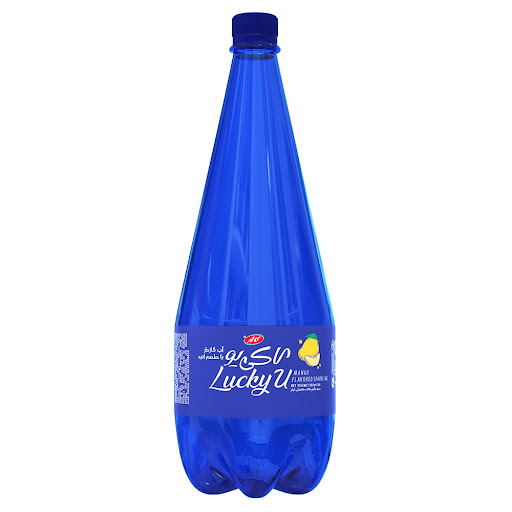 آب گازدار انبه 1لیتری لاکی یو کاله