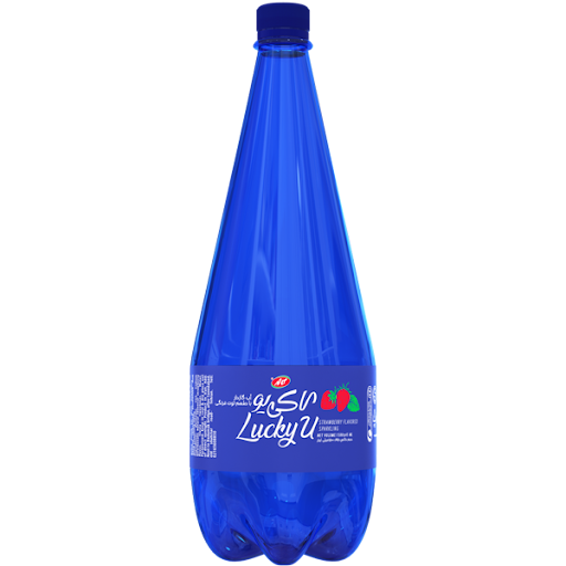 آب گازدار توت فرنگی  1لیتری لاکی یو کاله