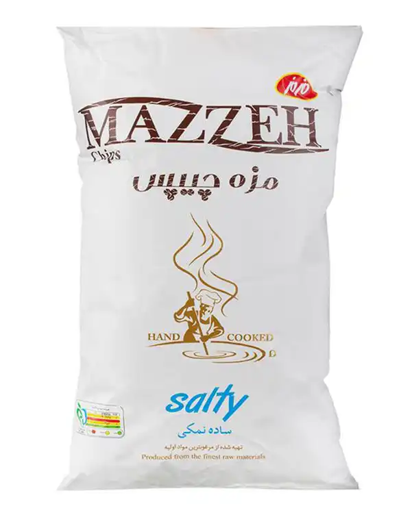 مزه چیپس سیب زمینی ساده نمکی 140 گرمی مزمز