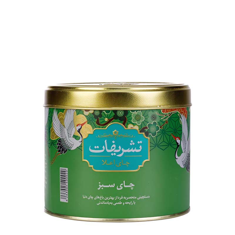 چای سبز قوطی قلزی 250گرمی مانی تشریفات