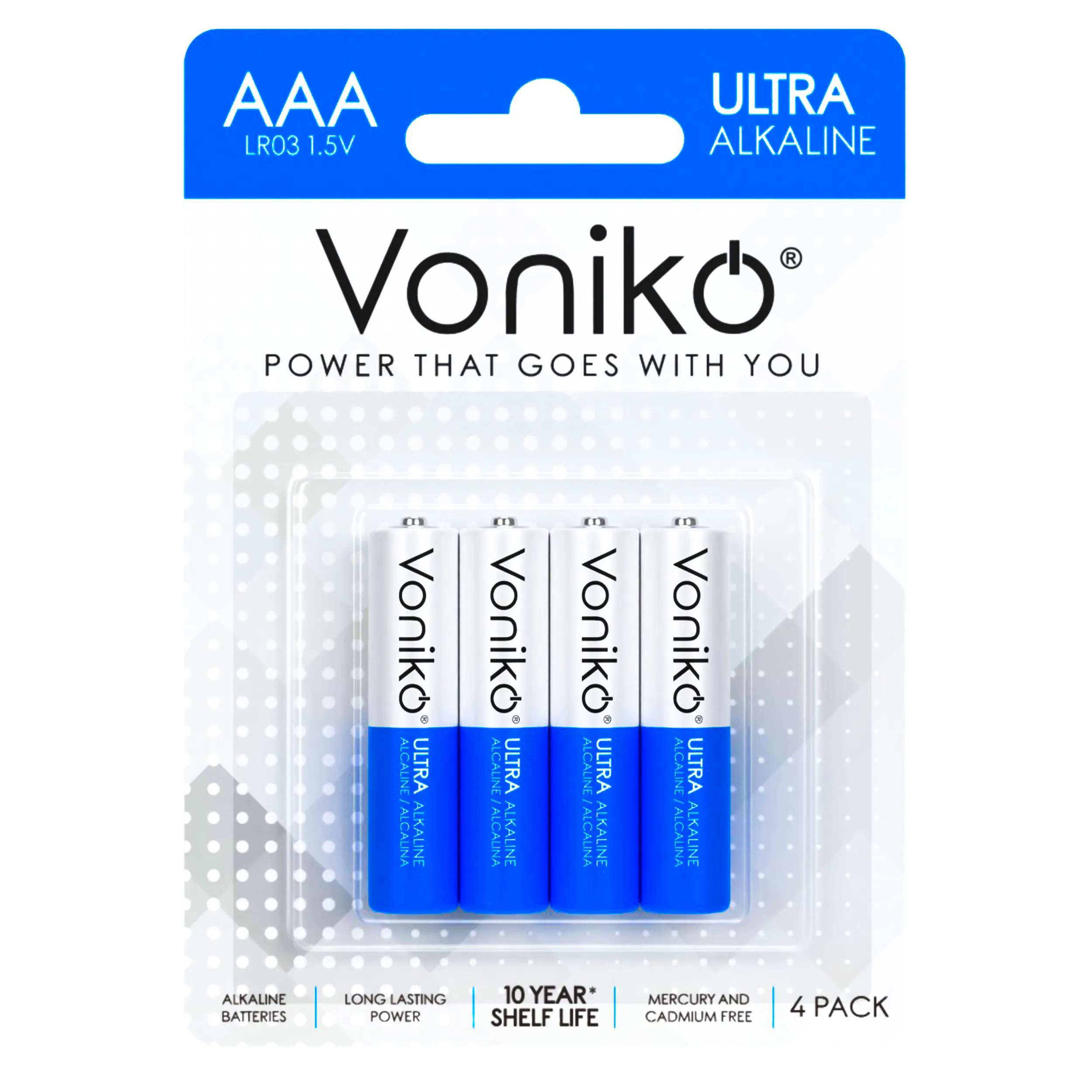 باتری نیم قلمی 4عددی اولترا آلکالاین وونیکو