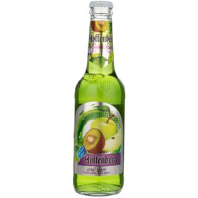 نوشیدنی گازدار با طعم سیب و کیوی شیشه 330 میلی لیتری هوفنبرگ