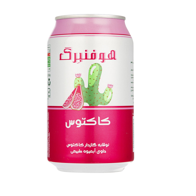نوشیدنی گازدار با طعم کاکتوس قوطی 330 میلی لیتری هوفنبرگ
