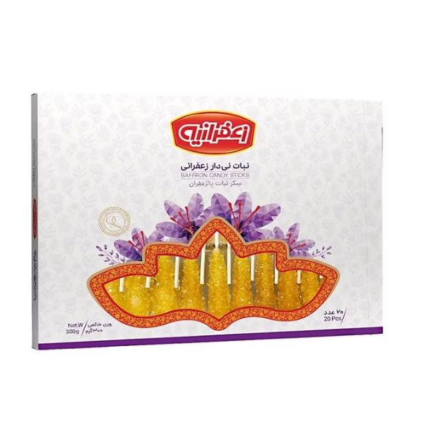 نبات نی دار زعفرانی 300 گرمی زعفرانیه