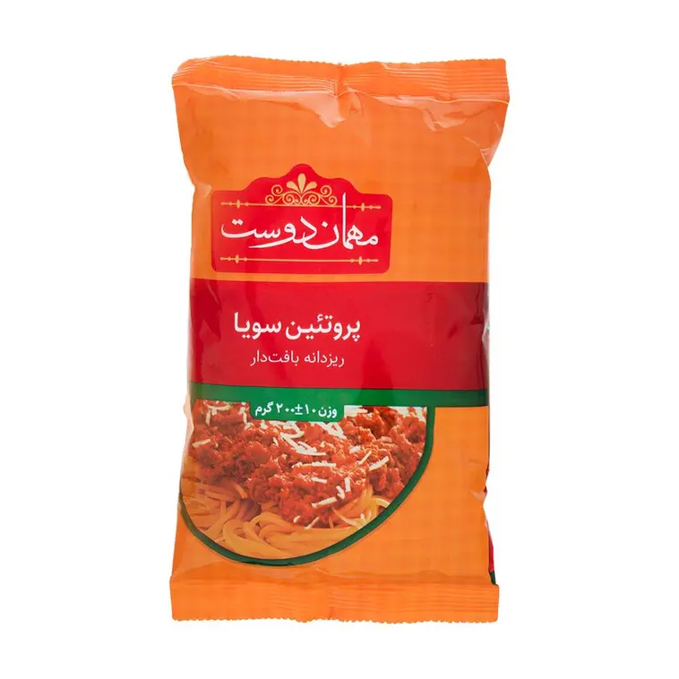 پروتئین سویا ریزدانه بافت دار 200 گرمی مهمان دوست