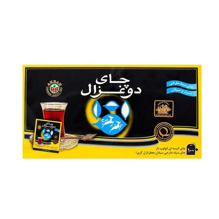 چای کیسه ای عطری 100 عددی دوغزال