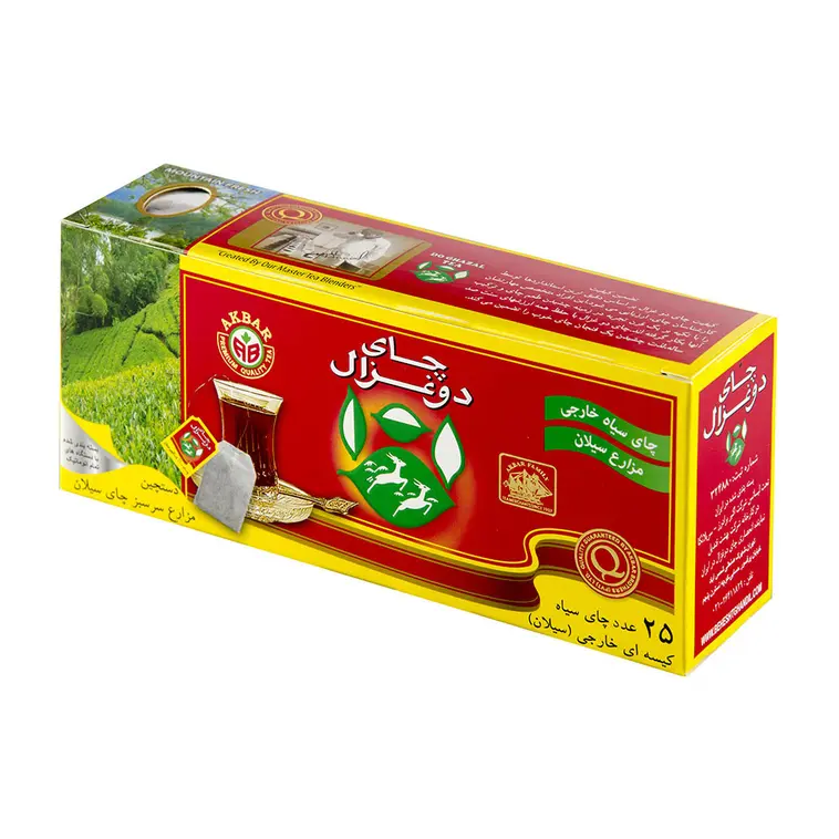 چای کیسه ای ساده 100 عددی دوغزال
