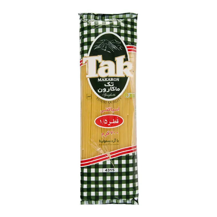 اسپاگتی 500 گرمی سایز 1.5 تک ماکارون