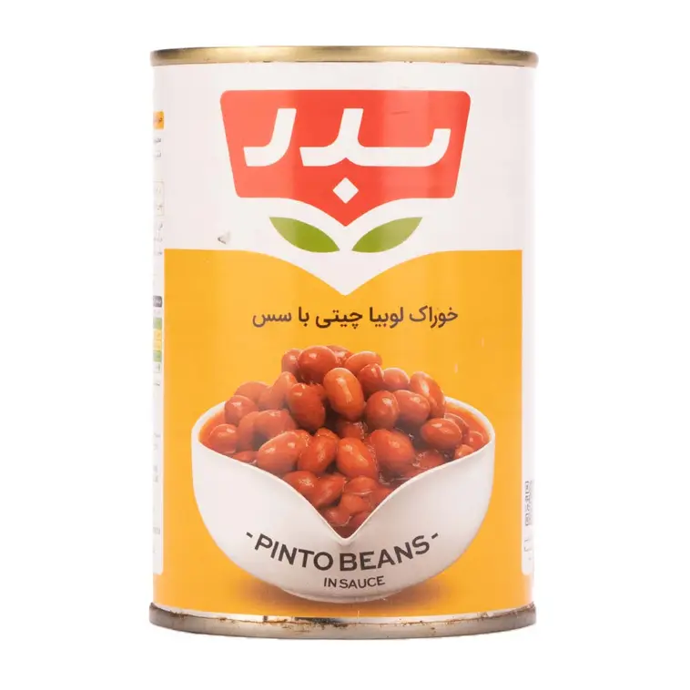 کنسرو لوبیا چیتی با قارچ 420 گرمی بدر