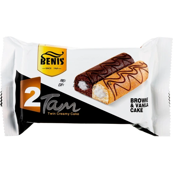 کاپ کیک دوقلو با مغزی کاکائویی 65 گرمی بنیس