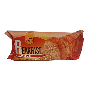 کیک صبحانه وانیل پرتقال 120 گرمی بنیس