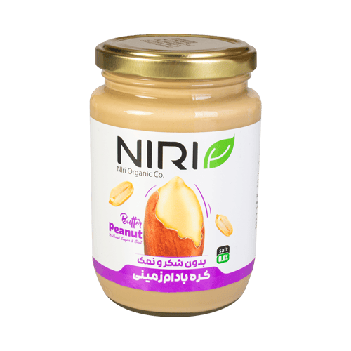 کره بادام زمینی بدون نمک و شکر 350 گرمی نیری