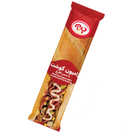 ساندویچ ژامبون مرغ 60% و پنیر چدار ب.آ