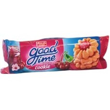 بیسکویت با تزیین ژله آلبالویی 60 گرمی گود تایم شیرین عسل