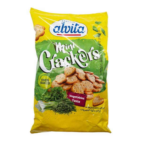 مینی کراکر با طعم سبزیجات 240 گ آلویتا