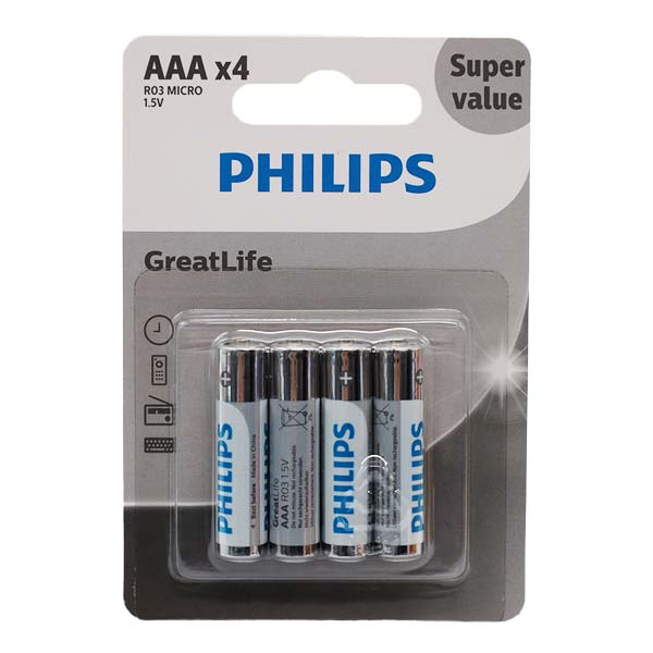 باطری نیم گریت لایف 4 عددی فیلیپس