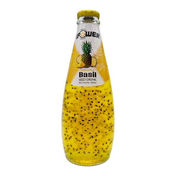 نوشیدنی  تخم شربتی آی پاور  با طعم آناناس