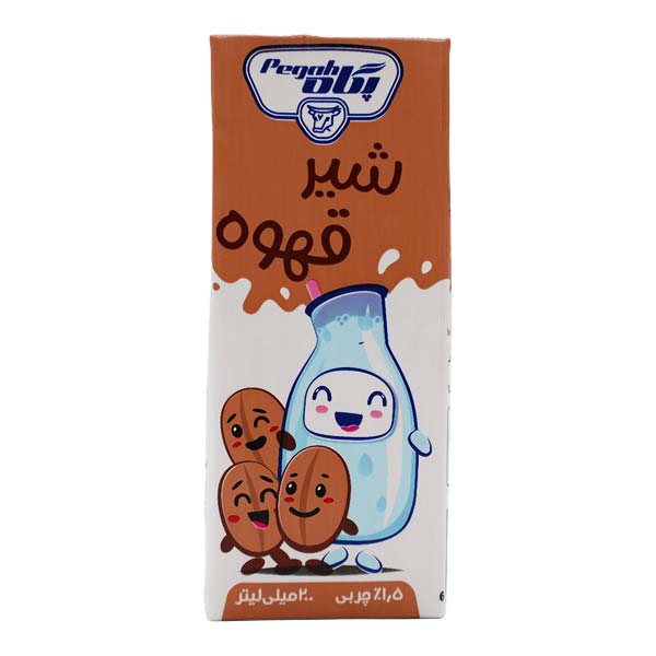 شیرقهوه استریل پاکتی تتراپک اسلیم 200 سی سی پگاه