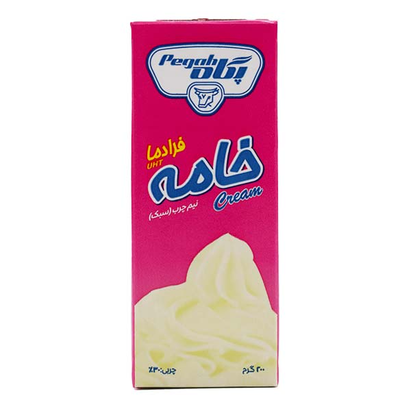 خامه استریل پاکتی تتراپک اسلیم 200 سی سی 30 درصد پگاه گلپایگان