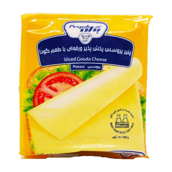 پنیر گودا ورقه‌ای 180 گرمی پگاه