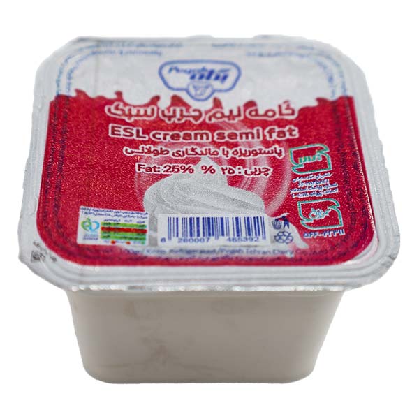 خامه فراپاستوریزه لیوانی چهار گوش 100 گرمی 30 درصد چربی پگاه