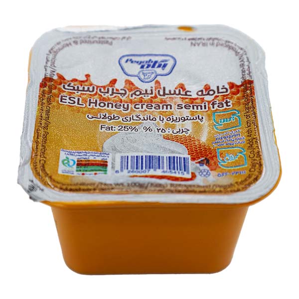 خامه عسل فراپاستوریزه لیوان چهارگوش 100 گرمی پگاه