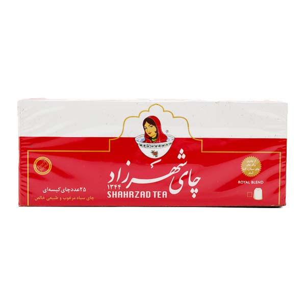 خرید چای تی‌بگ بدون لفاف رویال 25 عددی شهرزاد