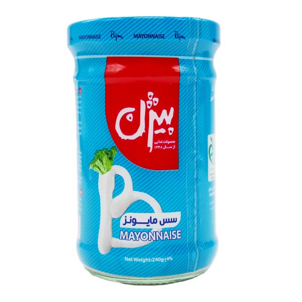 سس مایونز بیژن 240 گرمی شیشه‌ای