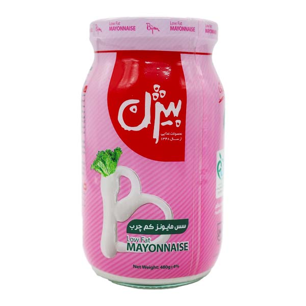 سس مایونز کم چرب بیژن 480 گرمی شیشه ای