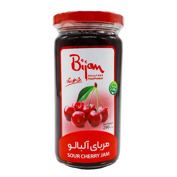 مربا آلبالو بیژن 290 گرمی شیشه ای