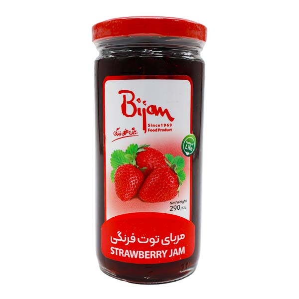 مربا توت فرنگی بیژن 290 گرمی شیشه ای