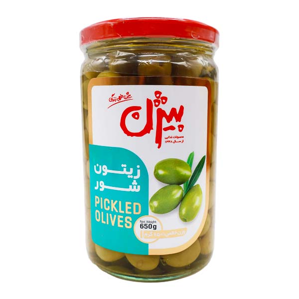 زیتون شور معمولی با هسته 650 گرمی بیژن