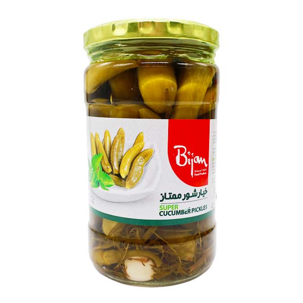 خیارشور ممتاز بیژن 660 گرمی شیشه ای